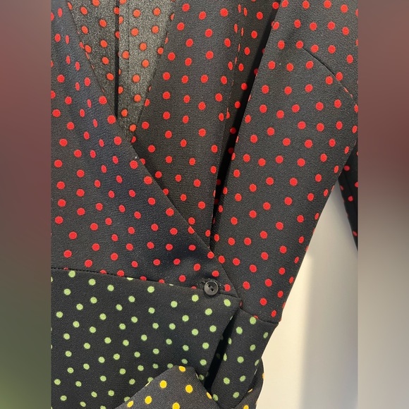 Zara Woman Polka Dot Wrap Dress. Size XL. EUC. Like New. Long Sleeve. Midi. - Picture 5 of 8